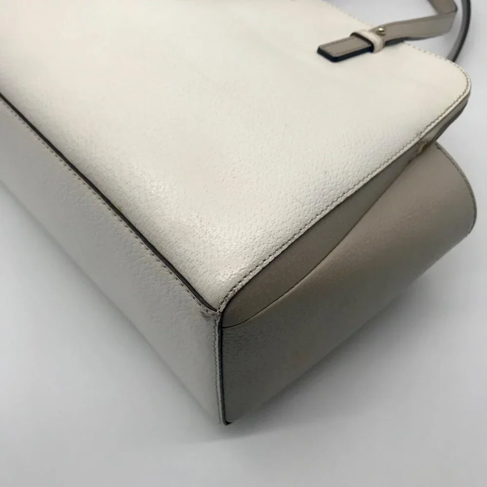 Kate Spade New York Ivory & Cement Grand Street Lydia Shoulder Bag
